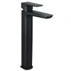 Mileto Matt Black High Rise Mono Basin Mixer Tap -Contemporary Taps Sales Store M08BLK p