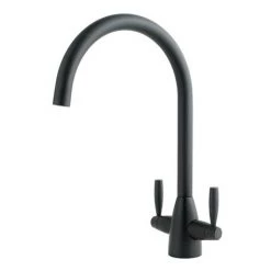 JTP Blink Matt Black Dual Lever Kitchen Sink Mixer -Contemporary Taps Sales Store MBBL182 D1 460