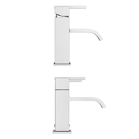 Milan Modern Mono Basin Mixer and Bath Filler - Chrome 6 Milan Modern Mono Basin Mixer and Bath Filler - Chrome - Image 4