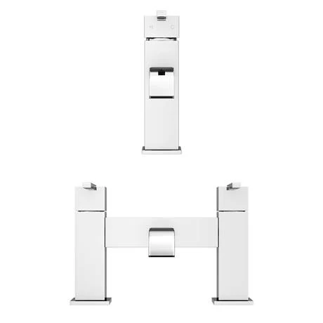 Milan Modern Mono Basin Mixer and Bath Filler - Chrome 7 Milan Modern Mono Basin Mixer and Bath Filler - Chrome - Image 5