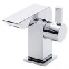 Nuie Mini Side Action Waterfall Mono Basin Mixer inc. Waste - Chrome - MIN365 -Contemporary Taps Sales Store MIN365 np