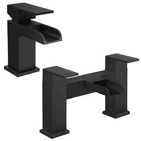 Monza Matt Black Bathroom Taps - Bath And Basin 3 Monza Matt Black Bathroom Taps - Bath And Basin