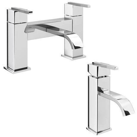 Milan Modern Mono Basin Mixer and Bath Filler - Chrome 3 Milan Modern Mono Basin Mixer and Bath Filler - Chrome