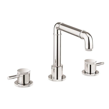 Crosswater MPRO Industrial Deck Mounted 3 Hole Set Basin Mixer - Chrome - PRI135DNC 3 Crosswater MPRO Industrial Deck Mounted 3 Hole Set Basin Mixer - Chrome - PRI135DNC