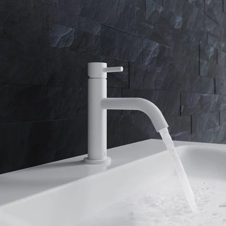 Crosswater MPRO Monobloc Basin Mixer - Matt White - PRO110DNW+ 4 Crosswater MPRO Monobloc Basin Mixer - Matt White - PRO110DNW+ - Image 2