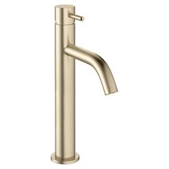 Crosswater MPRO Tall Monobloc Basin Mixer - Brushed Brass - PRO112DNF