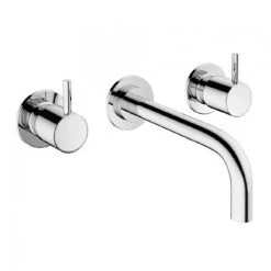 Crosswater MPRO Wall Mounted 3 Hole Set Basin Mixer - Chrome - PRO130WNC+