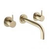 Crosswater MPRO Wall Mounted 3 Hole Set Basin Mixer - Brushed Brass - PRO130WNF+ 2 Crosswater MPRO Wall Mounted 3 Hole Set Basin Mixer - Brushed Brass - PRO130WNF+ -Contemporary Taps Sales Store PRO130WNF P