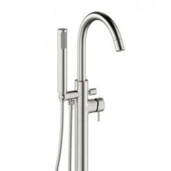 Crosswater MPRO Floor Mounted Freestanding Bath Shower Mixer - Brushed Stainless Steel - PRO416FV -Contemporary Taps Sales Store PRO416FV D1 460