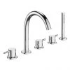 Crosswater MPRO 5 Tap Hole Bath Shower Mixer with Kit - Chrome - PRO450DC -Contemporary Taps Sales Store PRO450DC P