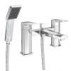 Venice Modern Geometric Bath Shower Mixer Tap + Shower Kit -Contemporary Taps Sales Store Prism Modern Bath Shower Mixer Tap p