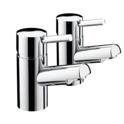 Bristan - Prism Contemporary Basin Taps - Chrome - PM-1/2-C