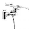 Bristan - Prism Contemporary Pillar Bath Shower Mixer - Chrome - PM-BSM-C -Contemporary Taps Sales Store Prism Bath Shower P
