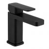 Arezzo Matt Black Basin Mono Mixer Tap + Waste -Contemporary Taps Sales Store R05K n p