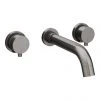 Arezzo Round Gunmetal Grey Wall Mounted (3TH) Bath Filler Tap -Contemporary Taps Sales Store RDGM3THF nw p