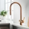JTP Vos Rose Gold Single Lever Kitchen Sink Mixer with Pull Out Spray -Contemporary Taps Sales Store RG127 PN