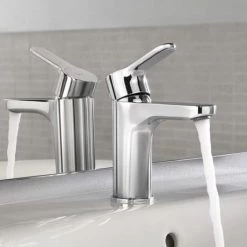Roca L20 Chrome Basin Mixer Tap with Pop-Up Waste - 5A3I09C00 -Contemporary Taps Sales Store Roca L20 Chrome Basin mixer with pop up waste 5A3009C00 d2 460