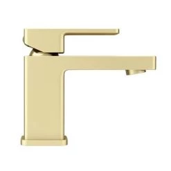 Toreno Modern Brushed Brass Basin Mono Mixer Tap -Contemporary Taps Sales Store TBBTAP d2 460