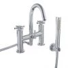 Hudson Reed - Tec Crosshead Bath Shower Mixer with shower kit & wall bracket - TEX354 1 Hudson Reed - Tec Crosshead Bath Shower Mixer with shower kit & wall bracket - TEX354 -Contemporary Taps Sales Store TEX354 P