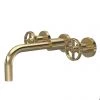 Hudson Reed Revolution Industrial 3TH Wall Mounted Basin Mixer - Brushed Brass - TIW817 2 Hudson Reed Revolution Industrial 3TH Wall Mounted Basin Mixer - Brushed Brass - TIW817 -Contemporary Taps Sales Store TIW817 m