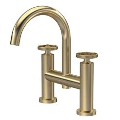 Hudson Reed Revolution Brushed Brass Industrial Bath Filler - TIW853