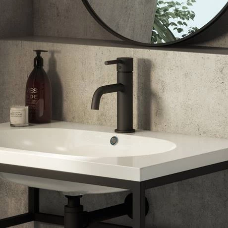 Toreno Matt Black Round Basin Mono Mixer Tap 5 Toreno Matt Black Round Basin Mono Mixer Tap - Image 3