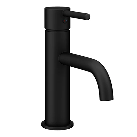 Toreno Matt Black Round Basin Mono Mixer Tap 3 Toreno Matt Black Round Basin Mono Mixer Tap