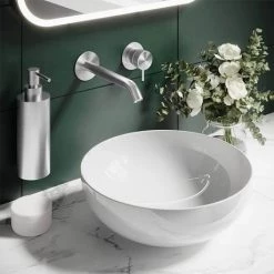 Crosswater 3ONE6 Stainless Steel Wall Mounted 2 Hole Set Basin Mixer - TS120WNS 7 Crosswater 3ONE6 Stainless Steel Wall Mounted 2 Hole Set Basin Mixer - TS120WNS -Contemporary Taps Sales Store TS120WNS D2 460