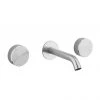 Crosswater 3ONE6 Stainless Steel Wall Mounted 3 Hole Set Basin Mixer - TS130WNS -Contemporary Taps Sales Store TS130WNS P
