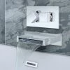 Toreno Wall Mounted Waterfall Bath Filler + Concealed Thermostatic Valve -Contemporary Taps Sales Store Turin Wall Mounted Waterfall Bath Filler Concealed Valve prod