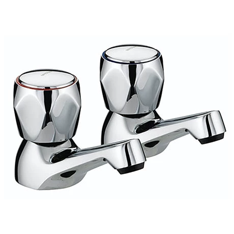 Bristan - Club Basin Taps - Chrome with Metal Heads - VAC-1/2-C-MT 3 Bristan - Club Basin Taps - Chrome with Metal Heads - VAC-1/2-C-MT