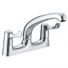 Bristan - Value Lever Deck Kitchen Sink Mixer with 6" Levers - VAL-DSM-C-6-CD -Contemporary Taps Sales Store VAL DSM C 6 CD P
