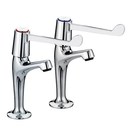 Bristan - Value Lever High Neck Pillar Taps with 6" Levers - VAL-HNK-C-6-CD 3 Bristan - Value Lever High Neck Pillar Taps with 6" Levers - VAL-HNK-C-6-CD