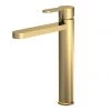 Venice Giro Brushed Brass High Rise Mono Basin Mixer 1 Venice Giro Brushed Brass High Rise Mono Basin Mixer -Contemporary Taps Sales Store VEN078R P