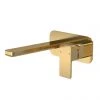 Venice Cubo Brushed Brass Wall Mounted Basin Mixer -Contemporary Taps Sales Store VEN828S P