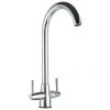Venice Modern Dual Lever Kitchen Mixer Tap with Swivel Spout - Chrome -Contemporary Taps Sales Store VENKT211 P