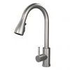 Venice Modern Kitchen Mixer Tap with Swivel Spout & Pull Out Spray - Brushed Steel -Contemporary Taps Sales Store VENKT262 P