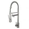 Venice Modern Kitchen Mixer Tap with Swivel Spout & Directional Spray - Brushed Steel -Contemporary Taps Sales Store VENKT562 P