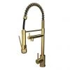 Venice Modern Kitchen Mixer Tap with Swivel Spout & Directional Spray - Brushed Brass -Contemporary Taps Sales Store VENKT762 P