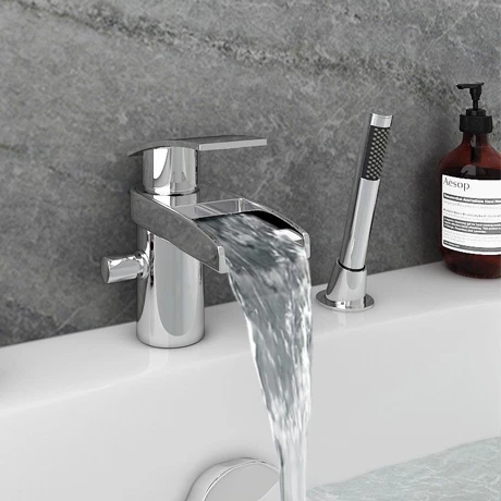 Zen Mono Bath Shower Mixer Tap with Shower Kit 3 Zen Mono Bath Shower Mixer Tap with Shower Kit