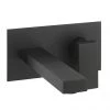Crosswater Verge Wall Mounted (2TH) Basin Mixer Matt Black - VR121WNM -Contemporary Taps Sales Store VR121WNM prod