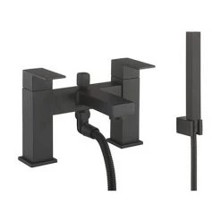 Crosswater Verge Bath Shower Mixer with Shower Kit Matt Black - VR422DM