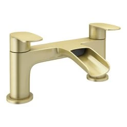Valencia Brushed Brass Waterfall Bath Filler