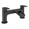 Valencia Matt Black Waterfall Bath Filler -Contemporary Taps Sales Store VWFT2BLK n p
