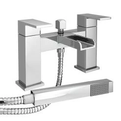 Monza Waterfall Bath Shower Mixer Taps + Shower Kit