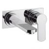 Crosswater - Wisp Wall Mounted 2 Hole Set Basin Mixer with Back Plate - WP121WNC 1 Crosswater - Wisp Wall Mounted 2 Hole Set Basin Mixer with Back Plate - WP121WNC -Contemporary Taps Sales Store WP121WNC P