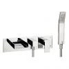 Crosswater - Water Square Wall Mounted 3 Hole Bath Shower Mixer - WS432WC 1 Crosswater - Water Square Wall Mounted 3 Hole Bath Shower Mixer - WS432WC -Contemporary Taps Sales Store WS432WC P